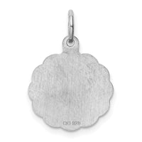 Sterling Silver Rhodium-plated I Love You Disc Charm
