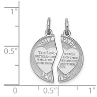 Sterling Silver Rhodium-plated Breakapart Mizpah Charm