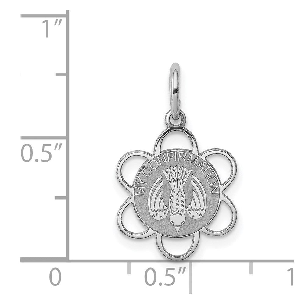 Sterling Silver Rhodium-plated "My Confirmation" Disc Charm
