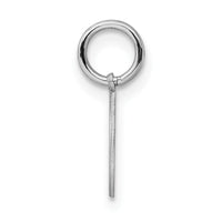 Sterling Silver Rhodium-plated Baptism Disc Charm