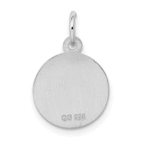 Sterling Silver Rhodium-plated Cross Disc Charm