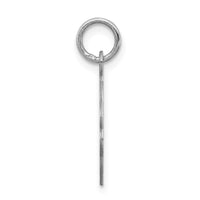 Sterling Silver Rhodium-plated Jesus Loves Me Disc Charm
