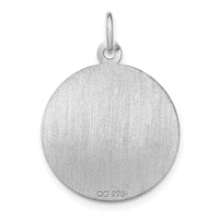 Sterling Silver Rhodium-plated On Graduation Day Disc Charm