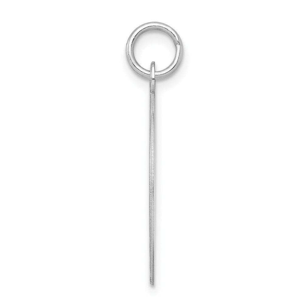 Sterling Silver Rhodium-plated Sweet Sixteen Disc Charm