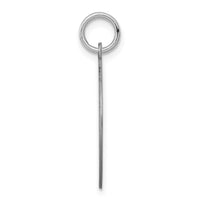 Sterling Silver Rhodium-plated Poodle Disc Charm
