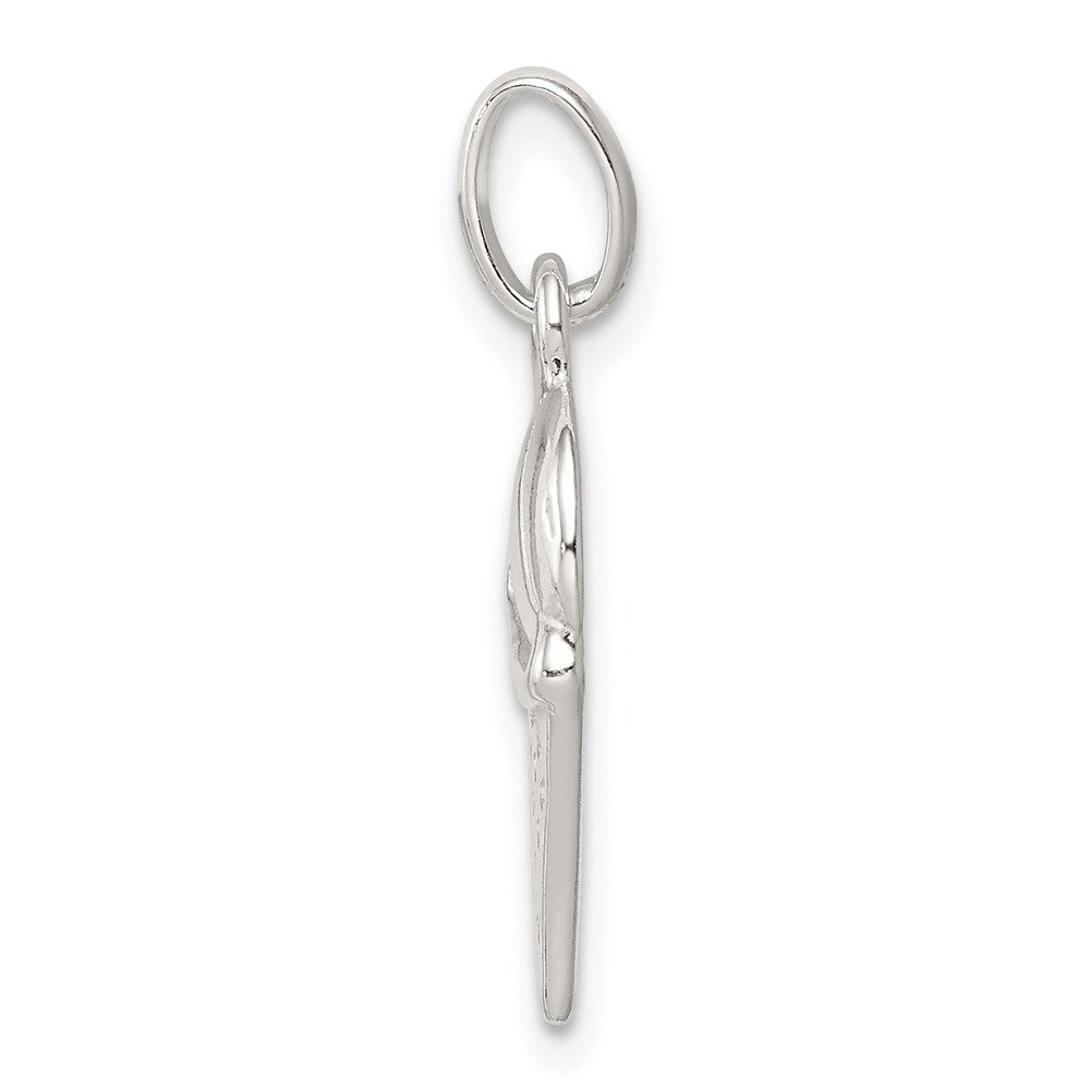 Sterling Silver Basketball in Hoop Charm
