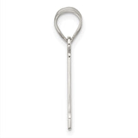 Sterling Silver Rhodium-plated Letter A Initial Pendant