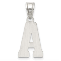 Sterling Silver Rhodium-plated Letter A Initial Pendant