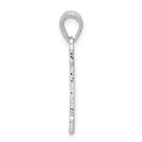 Sterling Silver Rhodium-plated Letter H Initial Pendant