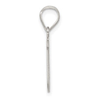 Sterling Silver Rhodium-plated Letter U Initial Pendant