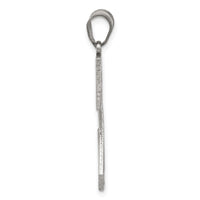 Sterling Silver Rhodium-plated Letter Z Initial Pendant