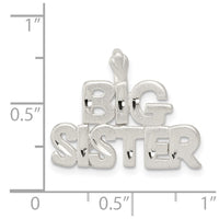 Sterling Silver Big Sister Charm