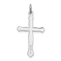 Sterling Silver Platinum-plated and Vermeil Cross Pendant