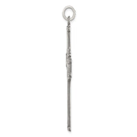 Sterling Silver Antiqued, Textured and Brushed Cross Pendant