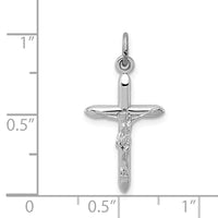 Sterling Silver Platinum-plated Passion Crucifix Charm