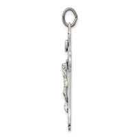 Sterling Silver Antiqued INRI Crucifix Pendant