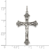 Sterling Silver Antiqued INRI Crucifix Pendant