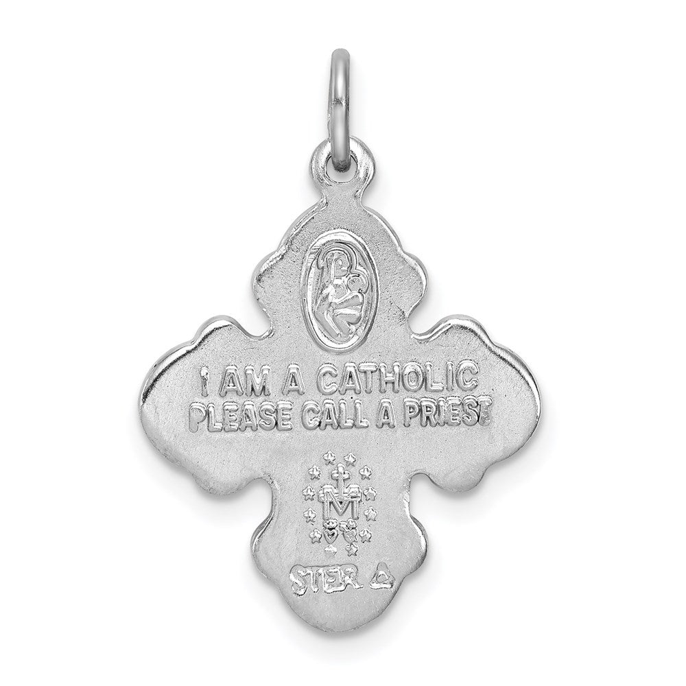 Sterling Silver Platinum-plated & Vermeil 4-way Medal