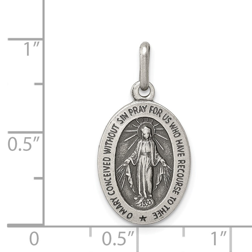 Sterling Silver Antiqued Miraculous Medal