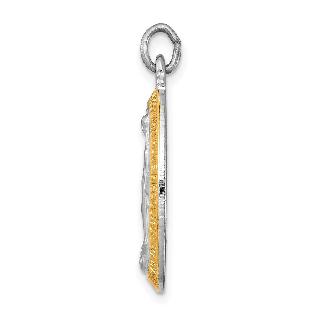 Sterling Silver Platinum-plated Miraculous Medal