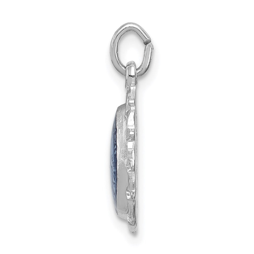 Sterling Silver Platinum-plated Miraculous Medal