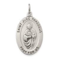 Sterling Silver Antiqued Saint Jude Thaddeus Medal