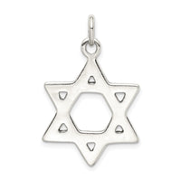 Sterling Silver Antiqued Star of David Charm