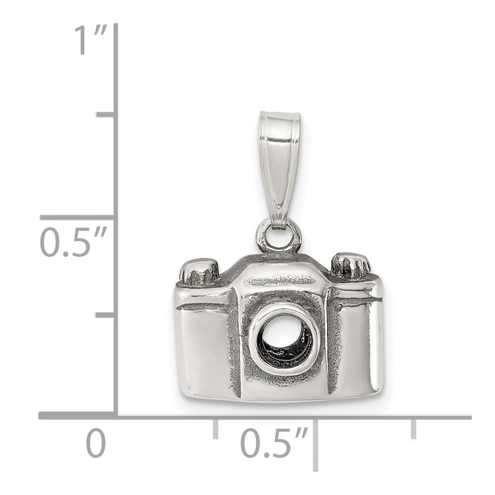 Sterling Silver Antiqued Camera Charm