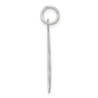 Sterling Silver Rhodium-plated Cross Disc Charm