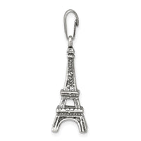 Sterling Silver Antiqued Eiffel Tower Pendant