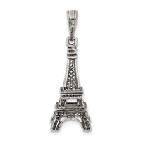 Sterling Silver Antiqued Eiffel Tower Pendant
