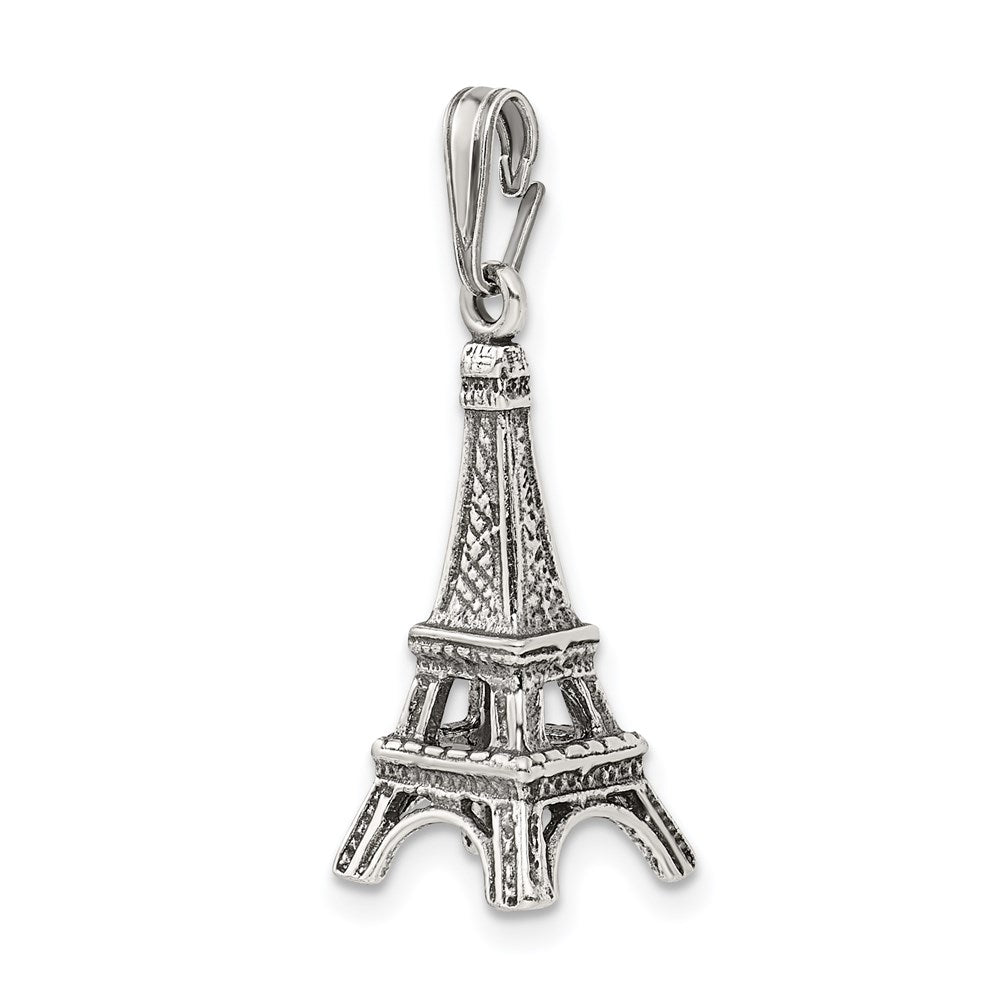 Sterling Silver Antiqued Eiffel Tower Pendant