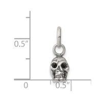 Sterling Silver Antiqued Skull Charm