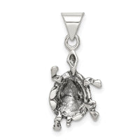 Sterling Silver Antiqued Turtle Charm