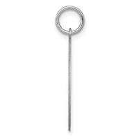Sterling Silver Rhodium-plated Brocaded Letter D Initial Charm