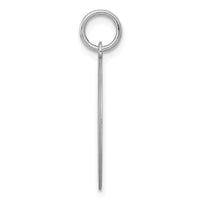 Sterling Silver Rhodium-plated Brocaded Letter M Initial Charm