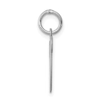 Sterling Silver Rhodium-plated Stamped Letter W Initial Charm