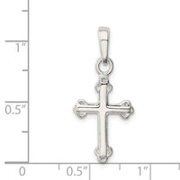 Sterling Silver Budded Cross Pendant