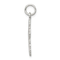 Sterling Silver Rhodium-plated Cross Charm