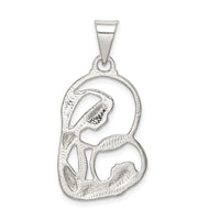 Sterling Silver Blessed Mary & Child Jesus Antique Finish Charm