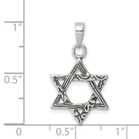 Sterling Silver Antiqued Star of David Charm