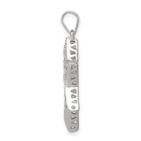 Sterling Silver Rhodium-plated CZ Star of David Pendant
