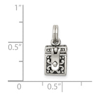 Sterling Silver Antiqued Angel Prayer Box Charm