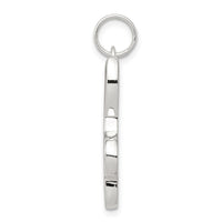 Sterling Silver Rhodium-plated Music Note Charm