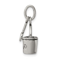 Sterling Silver Antiqued Sand Bucket and Shovel Charm
