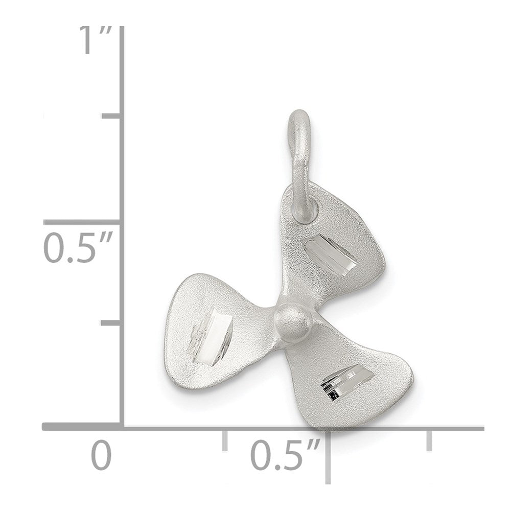 Sterling Silver 3D D/C Boat Propeller Charm