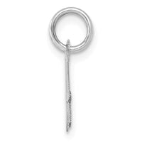 Sterling Silver Rhodium-plated Script Letter A Initial Charm