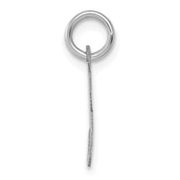 Sterling Silver Rhodium-plated Script Letter E Initial Charm