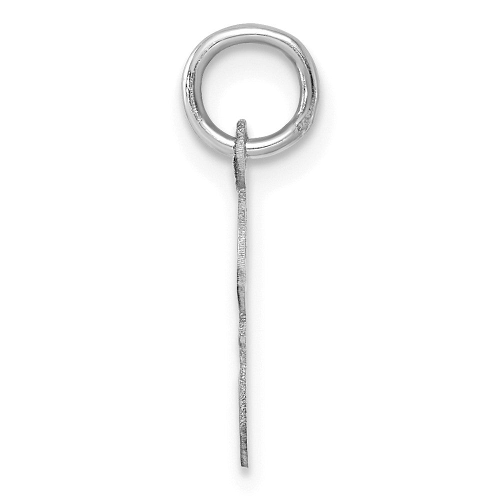 Sterling Silver Rhodium-plated Script Letter F Initial Charm