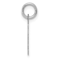 Sterling Silver Rhodium-plated Script Letter J Initial Charm